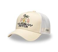 Von Dutch Men's & Women's Adjustable Surf Trucker Cap, Beige/White, One Size