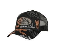 Von Dutch Men's & Women's Cap, Adjustable Trucker Cap with Snapback, Black/Orange/Grey, One Size