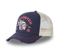 Von Dutch Men's & Women's Cap, CREW Trucker Cap, Adjustable, Dark Blue/Beige, One Size