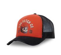 Von Dutch Men's & Women's Cap, CREW Trucker Cap, Adjustable, Orange/black, One Size