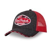 Von Dutch Men's & Women's Cap, MIXED Trucker Cap, Adjustable, Dark Grey/Red, One Size