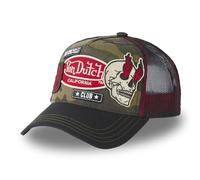 Von Dutch Men's & Women's Cap, PATCHES Trucker Cap, Adjustable, Black/Green/Red/White, One Size