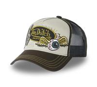 Von Dutch Men's & Women's Cap, PATCHES Trucker Cap, Adjustable, Green/Ecru/Black, One Size