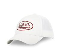 Von Dutch Men's & Women's Cap, TERRY Trucker Cap, Adjustable, White / Red, One Size