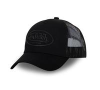 Von Dutch Men's & Women's Log Cap, Adjustable Trucker Cap with Snapback, Black, One Size
