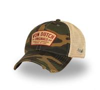 Von Dutch Men's & Women's Mac Cap, Adjustable Trucker Cap by Snapback, Khaki/Beige/Brown, One Size