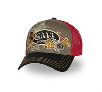 Von Dutch Men's & Women's Patches, Adjustable Trucker Cap by Snapback, Black/Khaki/Red/White/Yellow, One Size