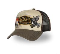 Von Dutch Men's & Women's Patches, Adjustable Trucker Cap by Snapback, Khaki/Black/Beige/Orange/Yellow/White, One Size