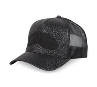 Von Dutch Men's & Women's x Schott Cap, Adjustable Trucker Cap with Snapback, Black, One Size