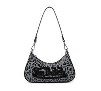 Von Dutch Small Shoulder Bag for Women, Vegan Leather Y2K Purse with Chain Strap & Zip Closure, Grey, One Size, Hanbag
