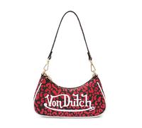 Von Dutch Small Shoulder Bag for Women, Vegan Leather Y2K Purse with Chain Strap & Zip Closure, Red, One Size, Hanbag