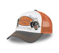 Von Dutch Men's & Women's Adjustable Cap, Trucker Patch Cap, Dark Grey / White / Orange, One Size