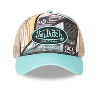 Von Dutch SoCal California Cap, Breathable Mesh, Turquoise Visor, Trucker Style, Adjustable