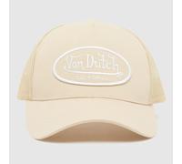 Von Dutch Stone Baseball Cap in Beige, Logo Embroidered One Size