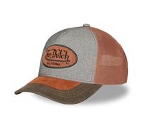 Von Dutch Style Mix Oval Patch CapDutch Women/Men - Trucker Cap Baseball mesh Snapback, with Peak All-Season Spring Summer Autumn Winter - One Size Grey-Brown