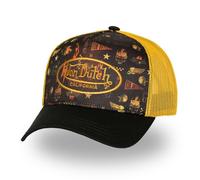 VON DUTCH - SUBL SKULL CAP - BLACK/YELLOW - 100% AUTHENTIC CHRISTMAS GIFT