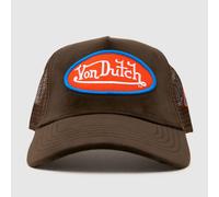 Von Dutch Trucker Cap in Brown & Orange, Cotton One Size