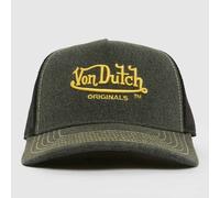 Von Dutch Trucker Newark Cap in Black & Yellow, Cotton One Size