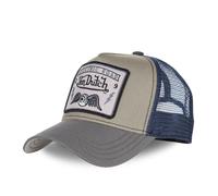 Von Dutch Men's Square3b Trucker Cap, Grey/Blue, One Size