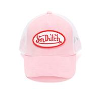 Von Dutch Unisex Velvet Trucker Pink/Red Caps Cotton - One Size