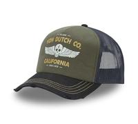 Von Dutch Men's & Women's Adjustable Cap, Trucker Crew Cap, Khaki/Navy/Black, One Size