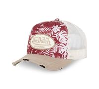 Von Dutch Men's & Women's Adjustable Cap, Trucker Print Cap, Beige/Red/White, One Size