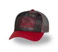 Von Dutch Men's & Women's Adjustable Cap, SUBLI Trucker Cap, Black/Grey/Red, One Size