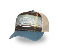 Von Dutch Men's & Women's Adjustable Cap, SUBLI Trucker Cap, Blue/Beige/White/Black, One Size