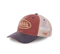 Von Dutch Vintage Baseball Trucker Mac Red Net Beige Cap - Men, Red, One size