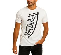 Von Dutch Vintage Graphic Tees for Men and Women - Unisex Y2K Clothes Classic Retro Streetwear Shirts (Sizes: S-XL), White/Black Logo, S