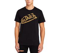 Von Dutch Vintage Graphic Tees for Men and Women - Unisex Y2K Clothes Classic Retro Streetwear Shirts (Sizes: S-XL), Black/Yellow Logo, Large