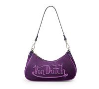 Von Dutch Wallet Shoulder Bag Women's Shoulder Handbags Logo Print and Gold or Silver Chain with Key Fob, Width: 2 inches, Length: 10 inches, Height: 4.5 inches