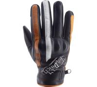 Von Dutch X Helstons Hawk Motorcycle Gloves, black-white-gold, size 2XL for Men