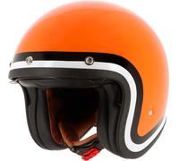 Von Dutch X Helstons Long Way Jet Helmet, black-white-orange, size M for Men
