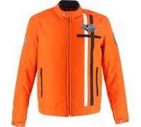 Von Dutch X Helstons Speed Racer Motorcycle Textile Jacket, black-orange, size M for Men