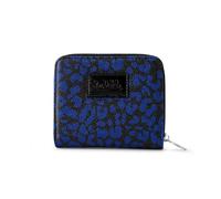 Von Dutch Zip-Up Wallet with ID Window, Blue, 4" H x 4.5" W, Zip-up Cheetah