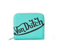 Von Dutch Zip-Up Wallet with ID Window, Turquoise, 4" H x 4.5" W, Zip-up Signature Wallet