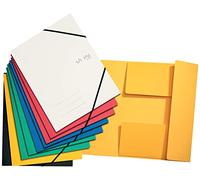 VON Leitz 30082099 Pack of 10 A4 Folder with Elastic Band with Modern Von Print, Lightweight Folder for School and Home, Multicoloured, Pack of 10