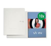 VON Leitz 30130001 Pack of 10 A4 File Folders, Cardboard, with Stapling Mechanism, for 250 Sheets, with Soft Cover, for School, Study and Home, White