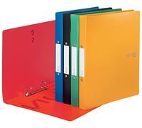 VON Leitz 42471099 Pack of 5 A4 Ring Binder with 2 Rings Polypropylene Folder 30 mm Spine Width for 190 Sheets Ring Mechanism for School, Study & Household, Multicoloured, Pack of 5