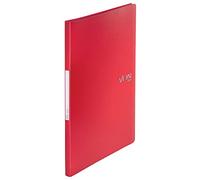 VON Leitz 46690025 A4 Display Book with 30 Compartments, PP Folder, Presentation Folder, for 60 Sheets, Flexible Document Tray for School, Study & Home, Pack of 5, Red