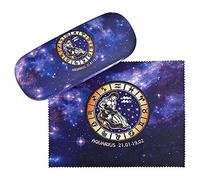 VON LILIENFELD Aquarius Zodiac Sign Horoscope Glasses Case Present Cleaning Cloth Spectacle Cases Lightweight Stable