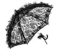 VON LILIENFELD Bridal Lace Wedding Umbrella Dèsirée, Black