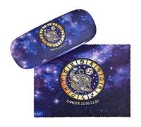 VON LILIENFELD Cancer Zodiac Sign Horoscope Glasses Case Present Cleaning Cloth Spectacle Cases Lightweight Stable