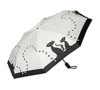 VON LILIENFELD® Folding Pocket Umbrella Automatic Lightweight auto Open Telescopic Motif Men Women Children Black Cats