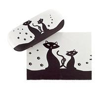 VON LILIENFELD Glasses Case Black Cats Present Cleaning Cloth Spectacle Cases Lightweight Stable
