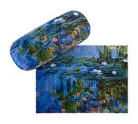 VON LILIENFELD Glasses Case Claude Monet Waterlilies Present Cleaning Cloth Spectacle Cases Lightweight Stable Flowers Art