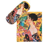 VON LILIENFELD Glasses Case Gustav Klimt: Lady with Fan Present Cleaning Cloth Spectacle Cases Lightweight Stable Art