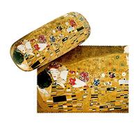 VON LILIENFELD Glasses Case Gustav Klimt: The Kiss Present Cleaning Cloth Spectacle Cases Lightweight Stable Love Art