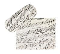 VON LILIENFELD Glasses Case Sheet music Motif Microfibre Cleaning Cloth Set Covered with Fabric